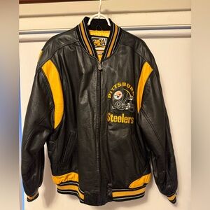 Vintage Pittsburgh Steelers G-III and Carl Banks Leather Jacket